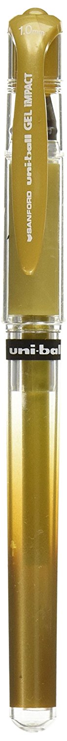  Uni-ball Gel Impact Gel Pen - 1.0 mm - Gold